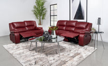 Load image into Gallery viewer, Coaster Camila 2-piece Upholstered Reclining Sofa Set Red