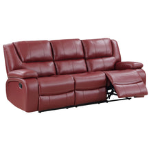 Load image into Gallery viewer, Coaster Camila 2-piece Upholstered Reclining Sofa Set Red