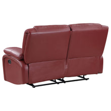 Load image into Gallery viewer, Coaster Camila 2-piece Upholstered Reclining Sofa Set Red