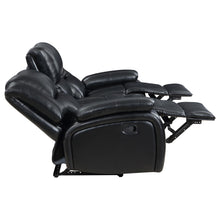Load image into Gallery viewer, Coaster Camila 2-piece Upholstered Reclining Sofa Set Black