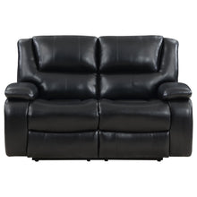 Load image into Gallery viewer, Coaster Camila 2-piece Upholstered Reclining Sofa Set Black