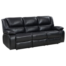 Load image into Gallery viewer, Coaster Camila 3-piece Upholstered Reclining Sofa Set Black