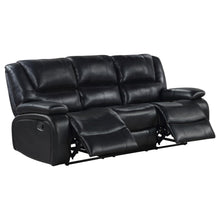 Load image into Gallery viewer, Coaster Camila 3-piece Upholstered Reclining Sofa Set Black