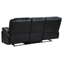 Load image into Gallery viewer, Coaster Camila 3-piece Upholstered Reclining Sofa Set Black