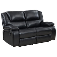 Load image into Gallery viewer, Coaster Camila 3-piece Upholstered Reclining Sofa Set Black