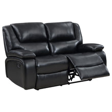 Load image into Gallery viewer, Coaster Camila 3-piece Upholstered Reclining Sofa Set Black