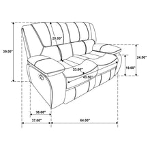 Load image into Gallery viewer, Coaster Camila 3-piece Upholstered Reclining Sofa Set Black