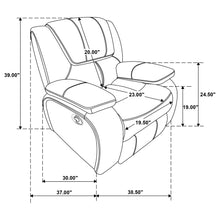 Load image into Gallery viewer, Coaster Camila 3-piece Upholstered Reclining Sofa Set Black