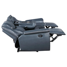 Load image into Gallery viewer, Coaster Sloane 2-piece Upholstered Reclining Sofa Set Blue