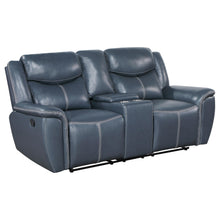 Load image into Gallery viewer, Coaster Sloane 2-piece Upholstered Reclining Sofa Set Blue