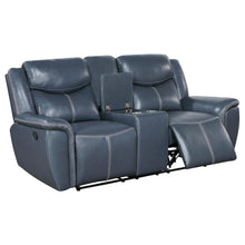 Load image into Gallery viewer, Coaster Sloane 2-piece Upholstered Reclining Sofa Set Blue