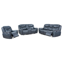 Load image into Gallery viewer, Coaster Sloane 3-piece Upholstered Reclining Sofa Set Blue