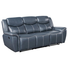 Load image into Gallery viewer, Coaster Sloane 3-piece Upholstered Reclining Sofa Set Blue