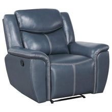 Load image into Gallery viewer, Coaster Sloane 3-piece Upholstered Reclining Sofa Set Blue