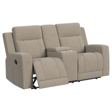 Load image into Gallery viewer, Coaster Brentwood 3-piece Upholstered Reclining Sofa Set Taupe
