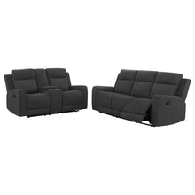 Load image into Gallery viewer, Coaster Brentwood 2-piece Upholstered Reclining Sofa Set Charcoal