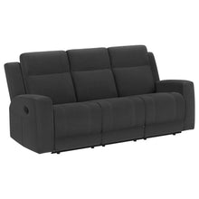 Load image into Gallery viewer, Coaster Brentwood 2-piece Upholstered Reclining Sofa Set Charcoal