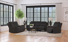 Load image into Gallery viewer, Coaster Brentwood 3-piece Upholstered Reclining Sofa Set Charcoal