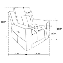 Load image into Gallery viewer, Coaster Brentwood 3-piece Upholstered Reclining Sofa Set Charcoal