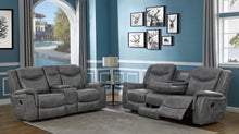 Load image into Gallery viewer, Coaster Conrad 2-piece Upholstered Padded Arm Motion Sofa Set Grey