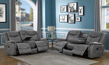 Load image into Gallery viewer, Coaster Conrad 2-piece Upholstered Padded Arm Motion Sofa Set Grey