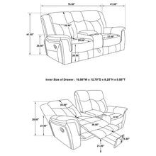 Load image into Gallery viewer, Coaster Conrad 2-piece Upholstered Padded Arm Motion Sofa Set Grey