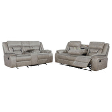 Load image into Gallery viewer, Coaster Greer 2-piece Upholstered Reclining Sofa Set Taupe
