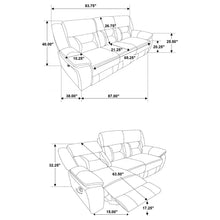 Load image into Gallery viewer, Coaster Greer 2-piece Upholstered Reclining Sofa Set Taupe