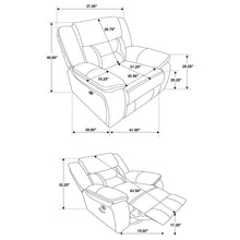 Load image into Gallery viewer, Coaster Greer Upholstered Swivel Glider Recliner Chair Taupe