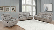 Load image into Gallery viewer, Coaster Greer Upholstered Swivel Glider Recliner Chair Taupe
