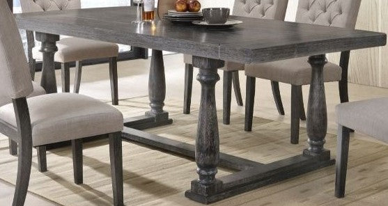 Acme Bernard Weathered Gray Oak Dining Table
