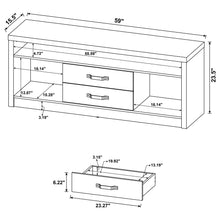 Load image into Gallery viewer, Coaster Burke 3-piece 59-inch TV Entertainment Center Grey Driftwood