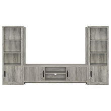 Load image into Gallery viewer, Coaster Burke 3-Piece TV Entertainment Center Fits 77-Inch TVs Grey Driftwood