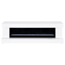 Load image into Gallery viewer, Coaster Mallory TV Stand Fireplace Console Bluetooth Speaker White High Gloss