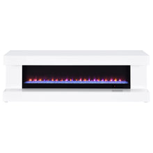 Load image into Gallery viewer, Coaster Mallory TV Stand Fireplace Console Bluetooth Speaker White High Gloss