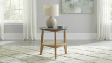 Load image into Gallery viewer, Coaster Bradley Round SmartTop™ End Side Table Grey and Natural