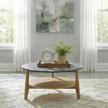 Load image into Gallery viewer, Coaster Bradley Round SmartTop™ Cocktail Coffee Table Grey and Natural
