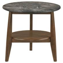 Load image into Gallery viewer, Coaster Bradley Round SmartTop™ End Side Table Smokey Grey and Dark Brown