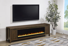 Load image into Gallery viewer, Coaster Carey 79-inch TV Stand Fireplace Media Console Dark Pine