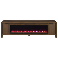Load image into Gallery viewer, Coaster Carey 79-inch TV Stand Fireplace Media Console Dark Pine