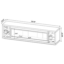 Load image into Gallery viewer, Coaster Deiter 79-inch TV Stand Fireplace Media Console Black
