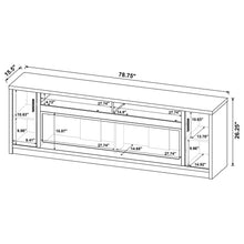Load image into Gallery viewer, Coaster Eddy 79-inch 2-door TV Stand Fireplace Media Console Mango