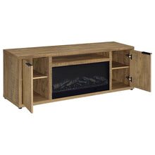 Load image into Gallery viewer, Coaster Fuller 60-inch 2-door TV Stand Fireplace Media Console Mango