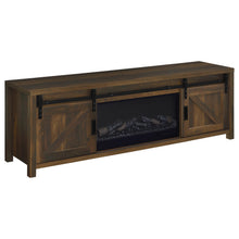 Load image into Gallery viewer, Coaster Enfield 71-inch TV Stand Fireplace Media Console Dark Pine