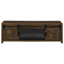 Load image into Gallery viewer, Coaster Enfield 71-inch TV Stand Fireplace Media Console Dark Pine