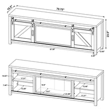 Load image into Gallery viewer, Coaster Enfield 71-inch TV Stand Fireplace Media Console Dark Pine