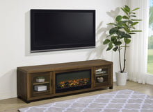 Load image into Gallery viewer, Coaster Havering 71-inch TV Stand Fireplace Media Console Dark Pine