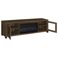 Load image into Gallery viewer, Coaster Havering 71-inch TV Stand Fireplace Media Console Dark Pine