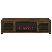 Load image into Gallery viewer, Coaster Havering 71-inch TV Stand Fireplace Media Console Dark Pine