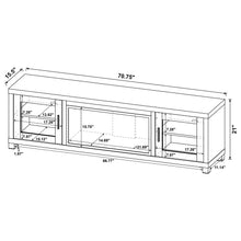 Load image into Gallery viewer, Coaster Havering 71-inch TV Stand Fireplace Media Console Dark Pine